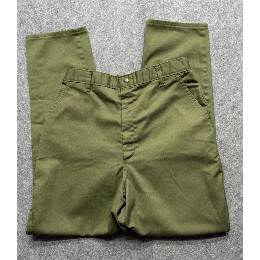 Boys Scout Of America Pants Mens 31x28 Green Chino Twill Straight Leg